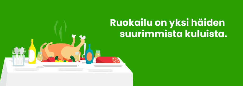 Ruokailu nielee hääbudjetista ison osan.